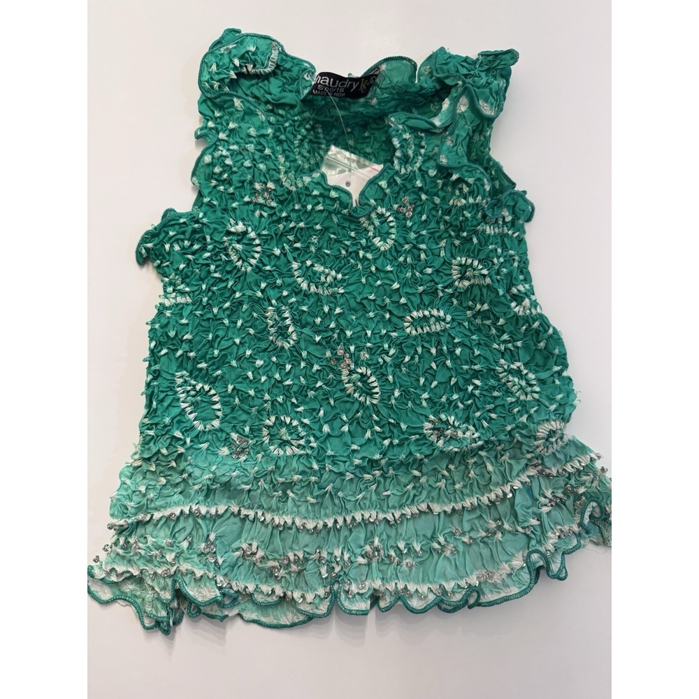 Chaudry KC Sports Green 100% Silk‎ Tank Top Women's Large NWT